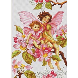kit Point de croix Luca-S Des fées sur une branche de pommier