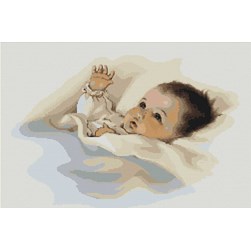 kit Point de croix Luca-S Parole de nouveau né