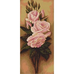 kit Point de croix Luca-S Triples roses passion