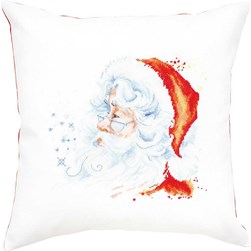 Coussin broderie Point de Croix Luca-S Esquisse du père noël