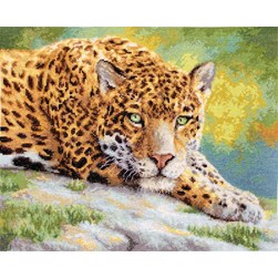 kit Point de croix LETISTITCH Peaceful Jaguar
