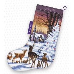 kit Point de croix LETISTITCH Les cerfs dans la neige