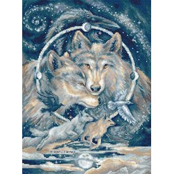 kit Point de croix LETISTITCH Le cycle de l'esprit du loup