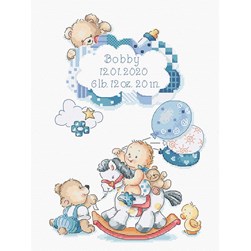 Broderie naissance LETISTITCH Les jouets préférés de bébé