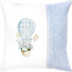 Coussin broderie Point de Croix Luca-S Mon petit lapin dans les airs