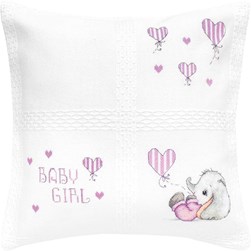 Coussin broderie Point de Croix Luca-S Mon petit éléphanteau fille