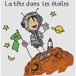 kit Point de croix Marie Coeur Avoir la tête dans les étoiles