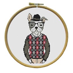 kit Point de croix Marie Coeur Le chien Hector