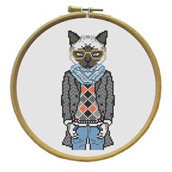 kit Point de croix Marie Coeur Le chat Félix