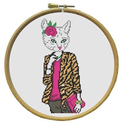 kit Point de croix Marie Coeur La chatte Lola