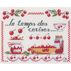 kit Point de croix Marie Coeur le temps des cerises