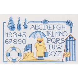 kit Point de croix Marie Coeur ABC Bord de mer