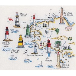 kit Point de croix Marie Coeur Les phares de ma Bretagne