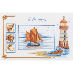kit Point de croix Marie Coeur Au bord de mer