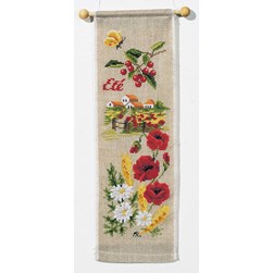 Bannière à broder Marie Coeur Bannière pour l'été