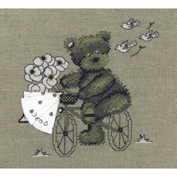 kit Point de croix Marie Coeur Ozone se ballade à vélo