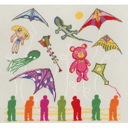 kit Point de croix Marie Coeur Cerf volant tout en couleurs