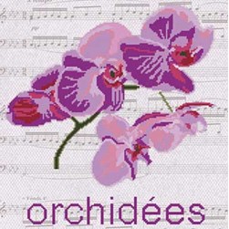 kit Point de croix Marie Coeur Portée d'orchidées