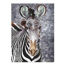 kit Point de croix Marie Coeur Le zèbre sur velour