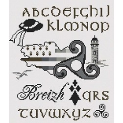 kit Point de croix Marie Coeur Abécédaire triskell