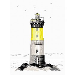 kit Point de croix Marie Coeur Le phare vu en jaune