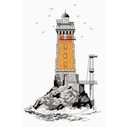 kit Point de croix Marie Coeur Le phare vu en orange