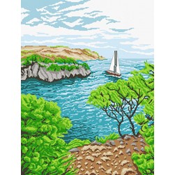 kit Point de croix Marie Coeur Vue sur les calanques