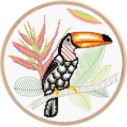 kit Point de croix Marie Coeur Toucan couleur