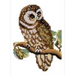 Mini Kit broderie Luc Création Bébé chouette étonné