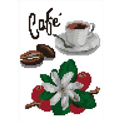 kit Point de croix Luc Création Café et grain de café