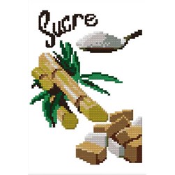 kit Point de croix Luc Création Sucre et canne à sucre