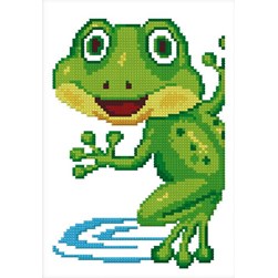 Mini Kit broderie Luc Création coucou la grenouille