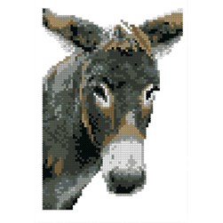 Mini Kit broderie Luc Création L'âne gris