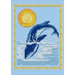 Mini Kit broderie Luc Création Le plongeon de la baleine