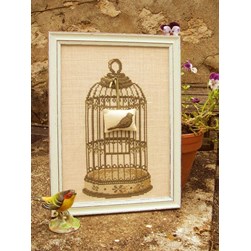 kit Point de croix Au Fil De L'Ange La cage aux oiseaux