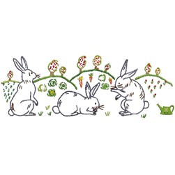 Kit broderie Traditionnelle Au Fil De L'Ange La journée de mon lapin
