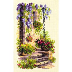 kit Point de croix Magic Needle L'acceuil des glycines
