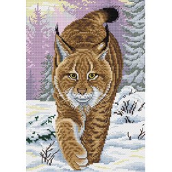 kit Point de croix MP Studia Le lynx dans la neige