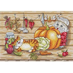 kit Point de croix MP Studia Chat dans les légumes
