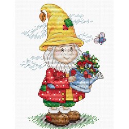 kit Point de croix MP Studia Lutin jardinier