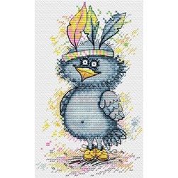 kit Point de croix MP Studia Les plumes de l'oiseau indien