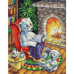 kit Point de croix MP Studia Histoire au coin du feu