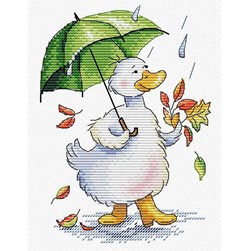 kit Point de croix MP Studia Mon oie et le parapluie