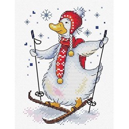 kit Point de croix MP Studia Mon oie fait du ski