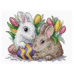 kit Point de croix MP Studia Lapins à Pâques