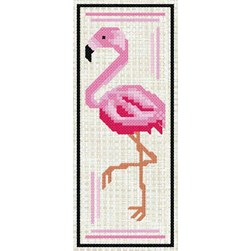 Marques pages à broder Luc Création Flamant sur une patte