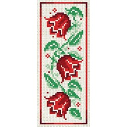 Marques pages à broder Luc Création Clochettes rouges