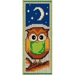 Marques pages à broder Luc Création Clair de lune et la chouette