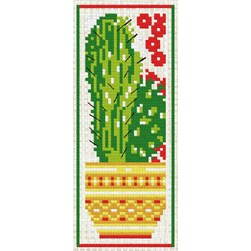 Marques pages à broder Luc Création Cactus en fleurs