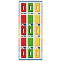 Marques pages à broder Luc Création Géométrie colorée